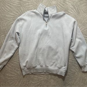 Aritzia Light Blue TNA Quarter Zip Sweatshirt